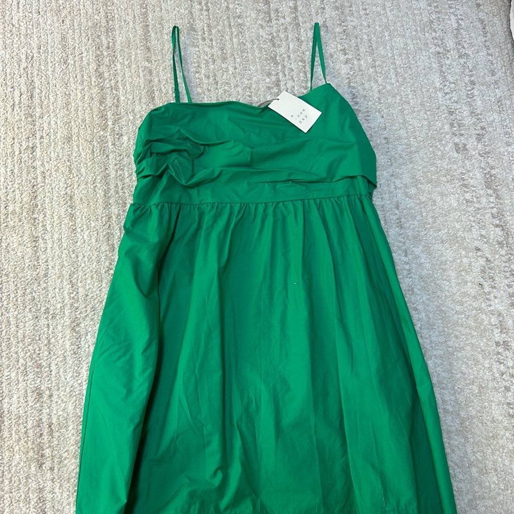 A New Day Green Ruffled Top Dress